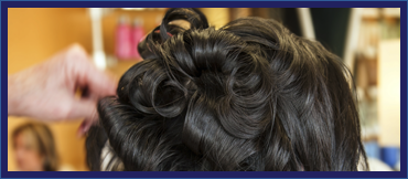 close up of a woman's updo